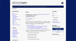 Desktop Screenshot of iesloscolegiales.net